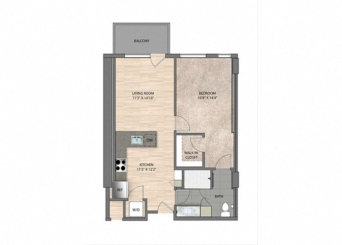 Floor plan layout diagram for A4